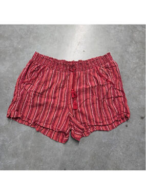 Briggs New York High Waist Red Striped Shorts Size XXL